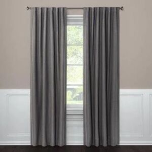NWT NIP Threshold Charcoal Aruba Black Out Curtains - 2 Panels